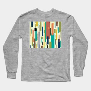 Color Blocks Mid Century Modern Minimalist design Long Sleeve T-Shirt